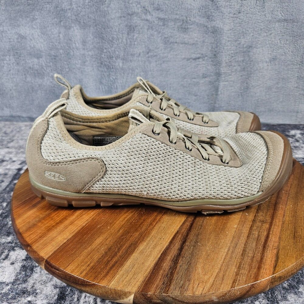 KEEN Hush Knit CNX Women’s Beige Knit Lace-Up Low Top Sneakers Comfort Size 9.5